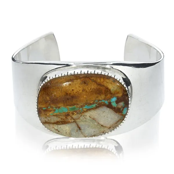 ジョーピアソジュニア Joe Piaso Jr. Sterling Boulder Turquoise Cuff | Purple Creek